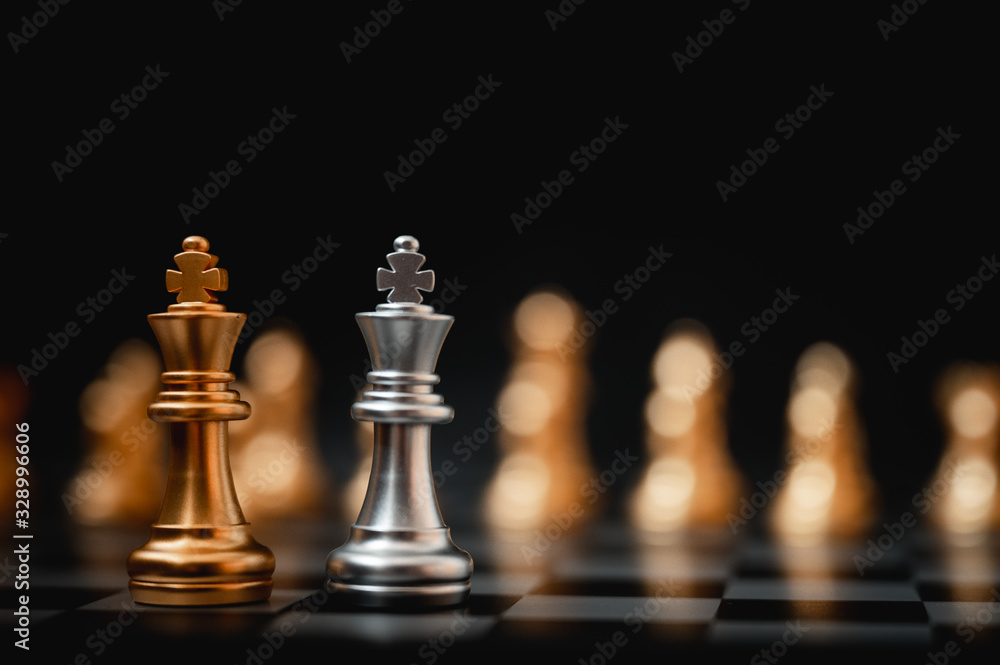Leader and success business competition concept. Chess board game strategy Leader and success business competition concept. Chess board game strategy