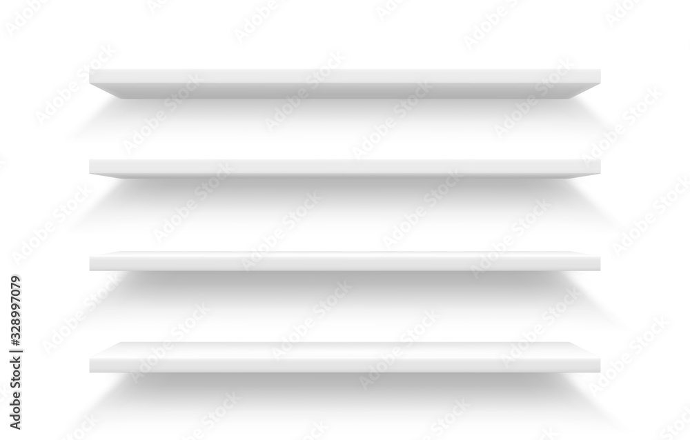 Shelves of store or shop showcase display Shelves of store or shop showcase display