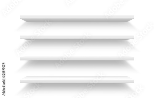 Shelves of store or shop showcase display