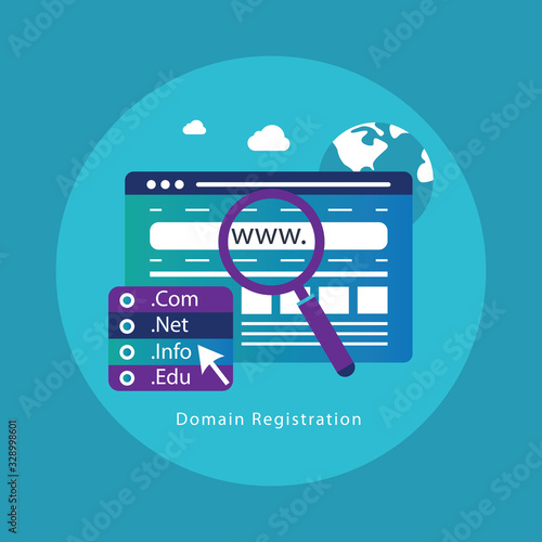 Domain Name Registration concept