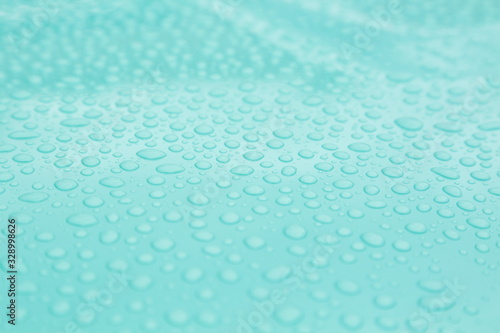 Light Turquoise and Water Droplets