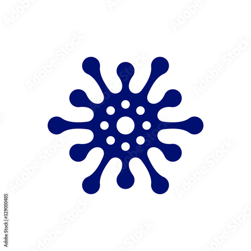 Virus logo design template  Danger bacteria vector icon illustration isolated  Icon symbol