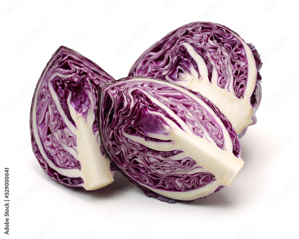 Purple cabbage isolated on white background Purple cabbage isolated on white background