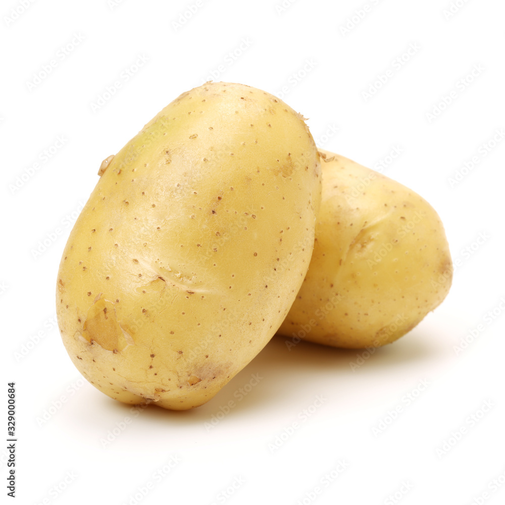 New potato isolated on white background New potato isolated on white background