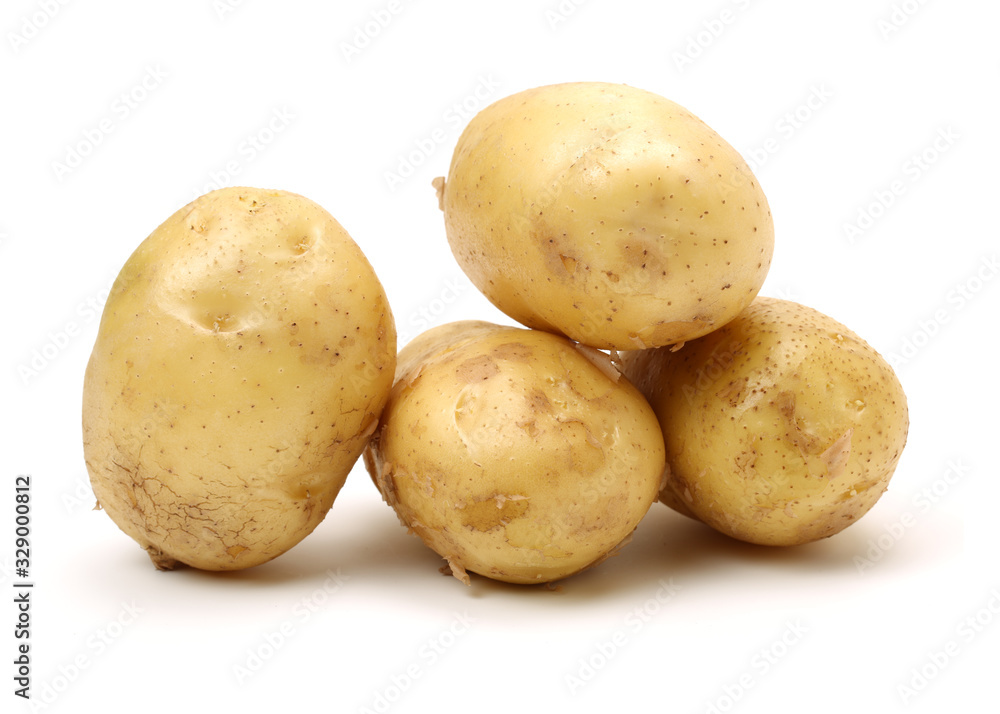 New potato isolated on white background New potato isolated on white background