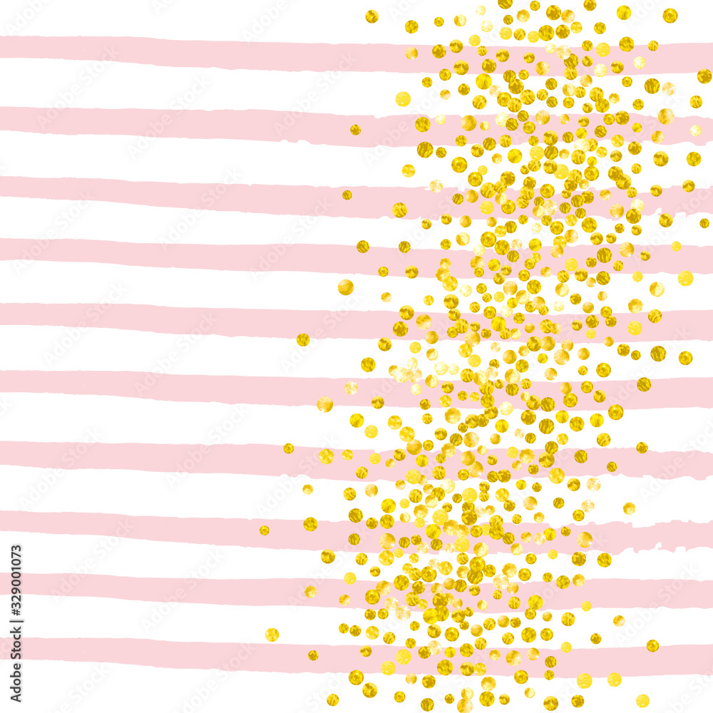 Gold glitter confetti with dots Gold glitter confetti with dots