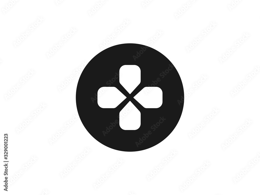 Gamepad control buttons icon. Vector illustration, flat design. Gamepad control buttons icon. Vector illustration, flat design.