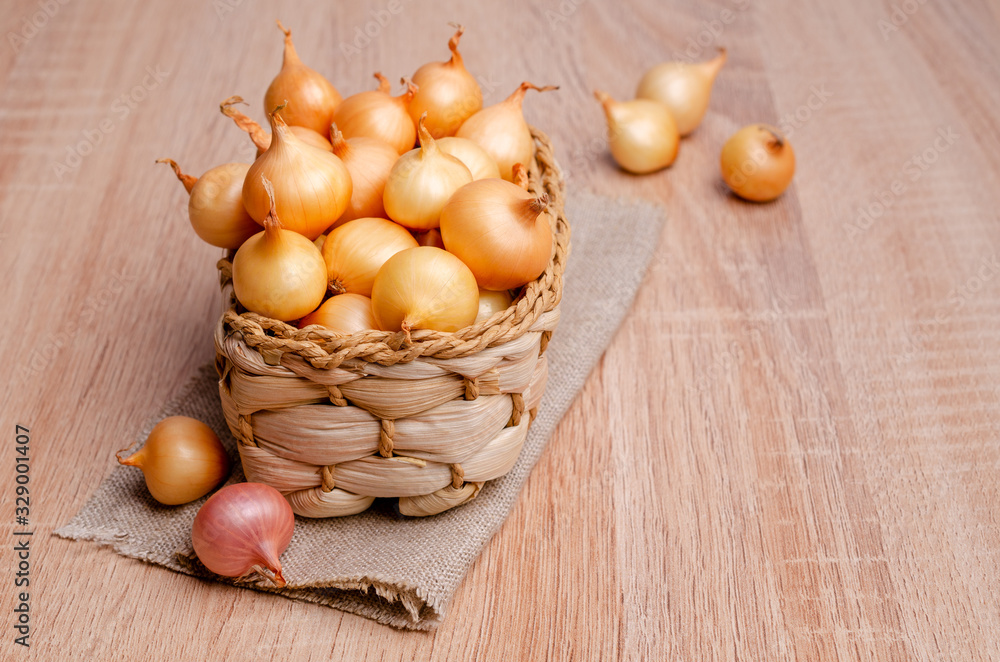 Raw onion bulbs. Raw onion bulbs.
