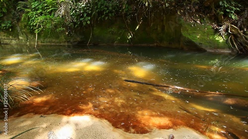 River and waterfall in Lambir, Borneo, Malaysia photo