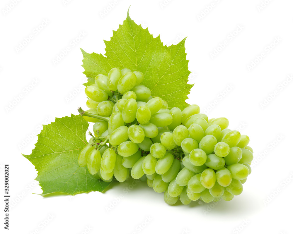 Obraz premium green grapes on white background