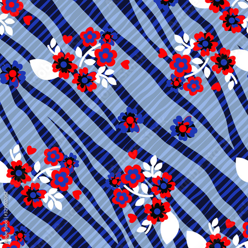 Vector illustration of a beautiful floral bouquet. Liberty style. fabric, covers, manufacturing, wallpapers, print, gift wrap.