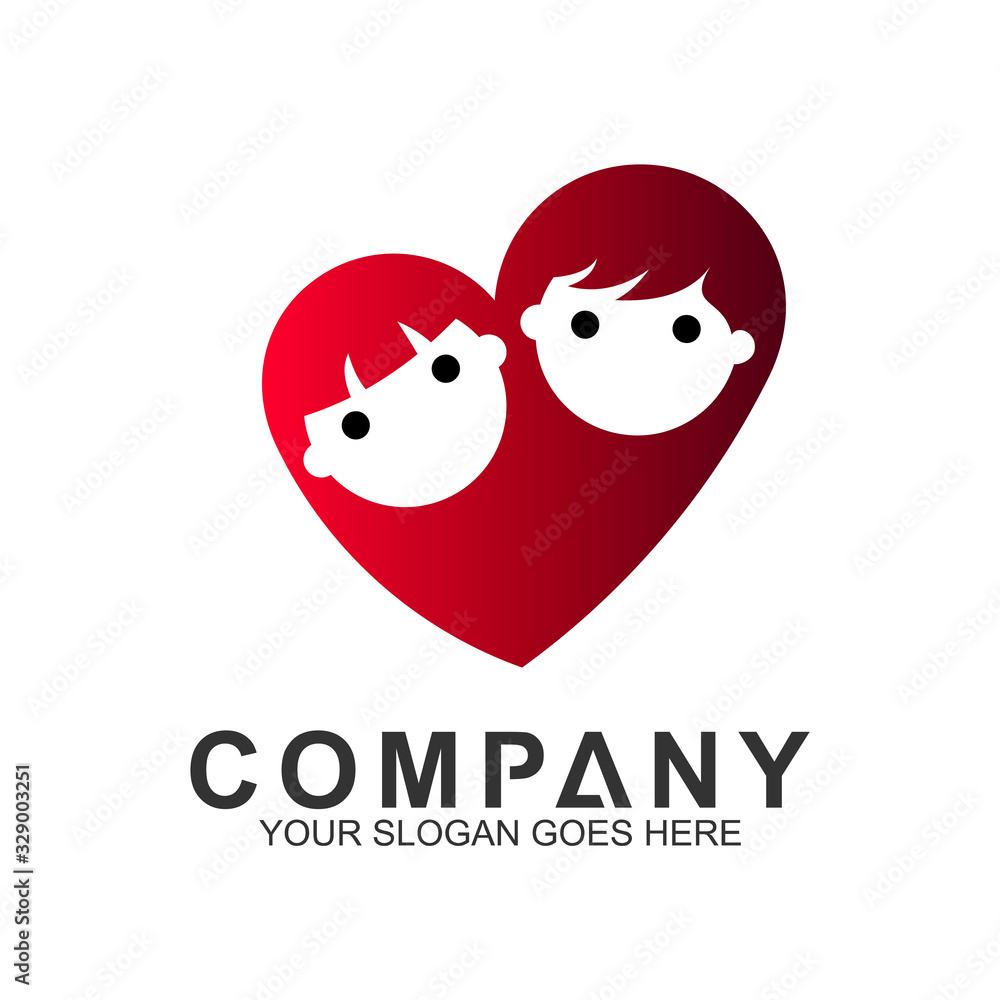 vector of faces of boys and girls smiling for kids care logo, happy child icon, playful children symbol vector of faces of boys and girls smiling for kids care logo, happy child icon, playful children symbol