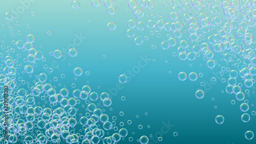 Detergent foam. Soap bath bubble and suds for bathtub. Shampoo.