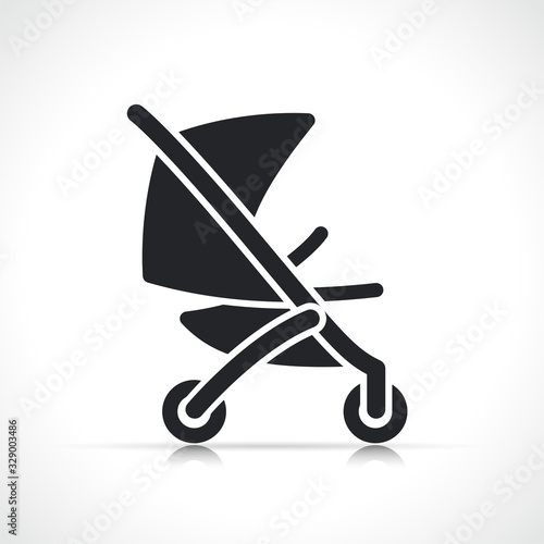 Vector stroller icon symbol design