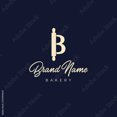 Letter B Bakery Logo