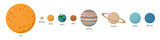 Planets of Solar system. Vector illustration.