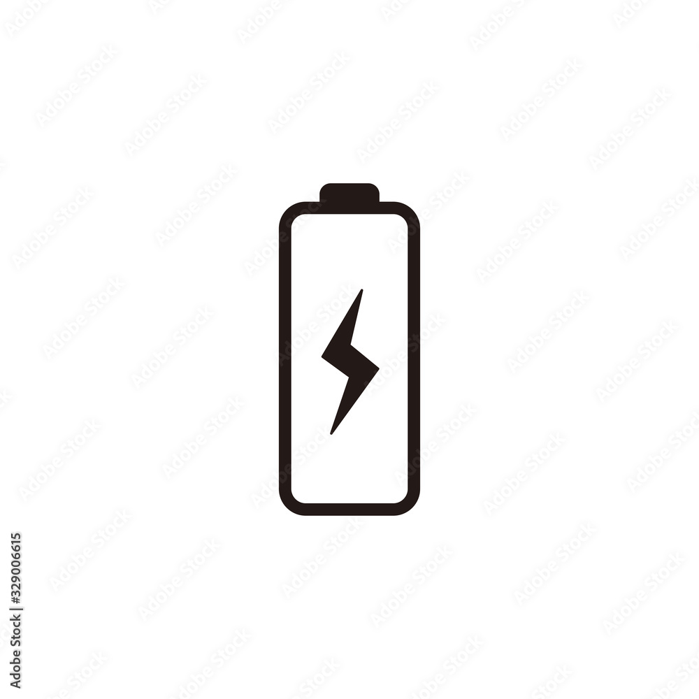 Simple battery flat icon design vector Simple battery flat icon design vector