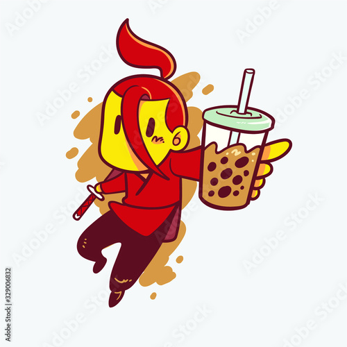Bubble tea mascot
