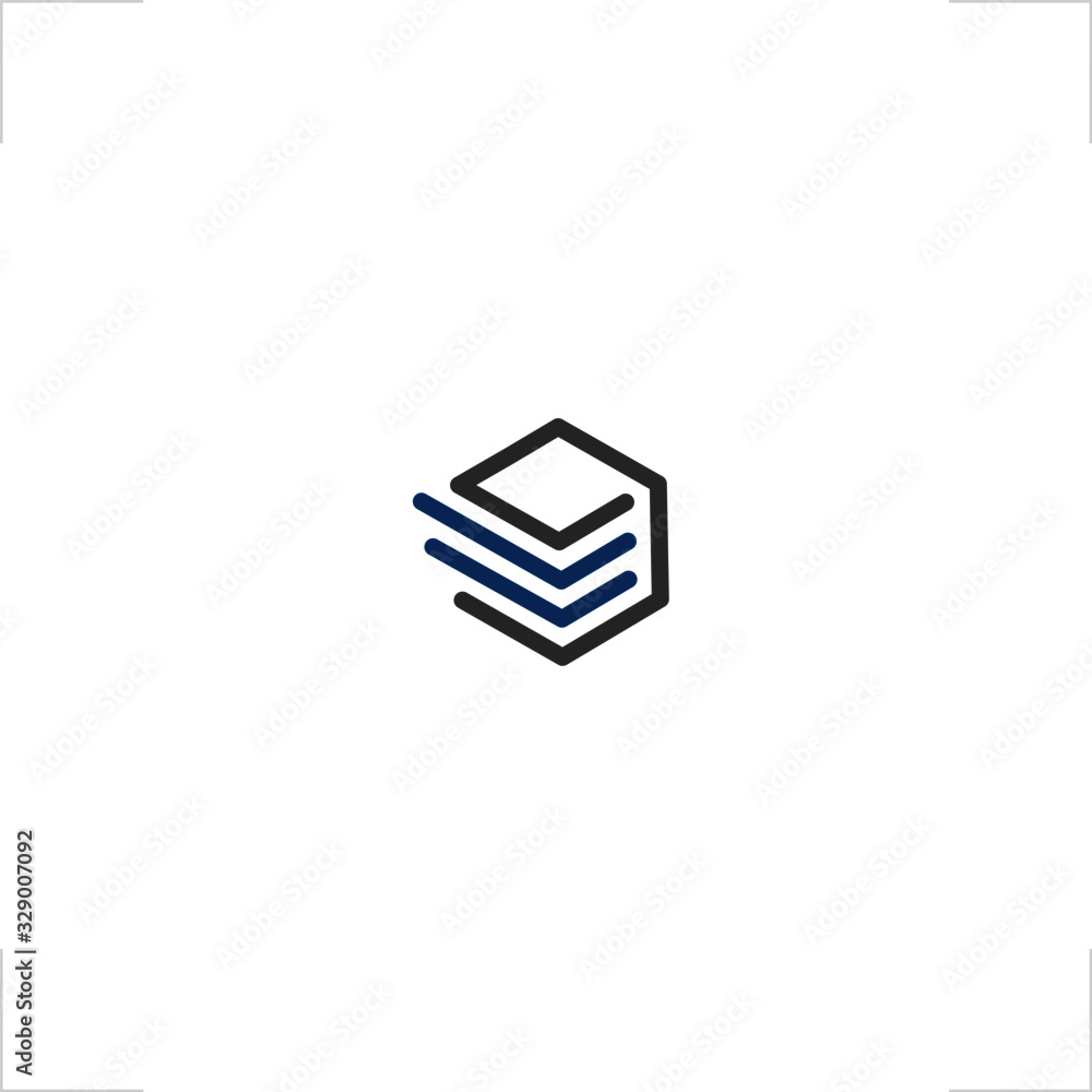 abstract lines box logo cube design dash abstract lines box logo cube design dash