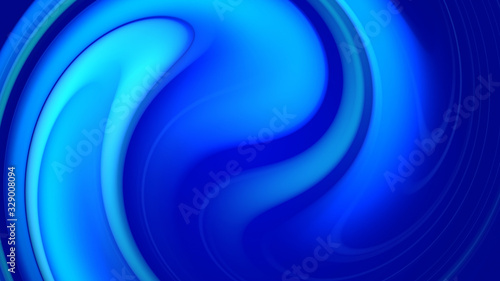 3d rendering of abstract background with blue twisted gradient of colors. beautiful mixing colors of paint. Beautiful soft color transitions. Shades of blue