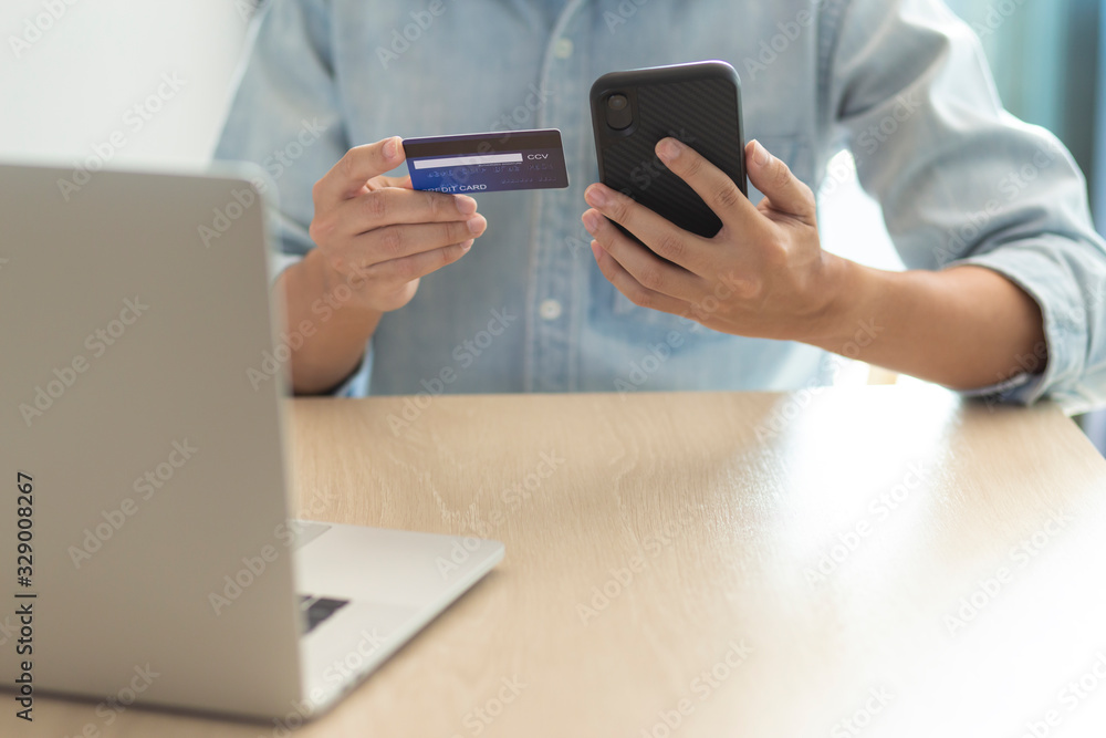 using smartphone and credit card online shopping using smartphone and credit card online shopping