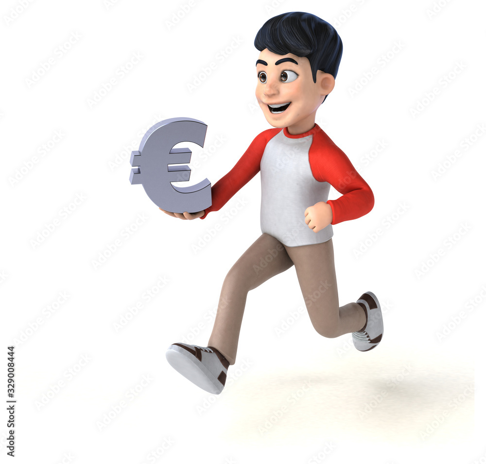 Fun 3D Asian teenager with a manga style Fun 3D Asian teenager with a manga style