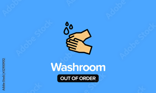 Washroom Out of Order Sign Board