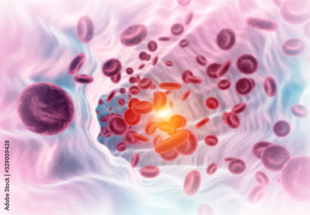 Red blood cells. abstract medical background. 3d illustration. Red blood cells. abstract medical background. 3d illustration.