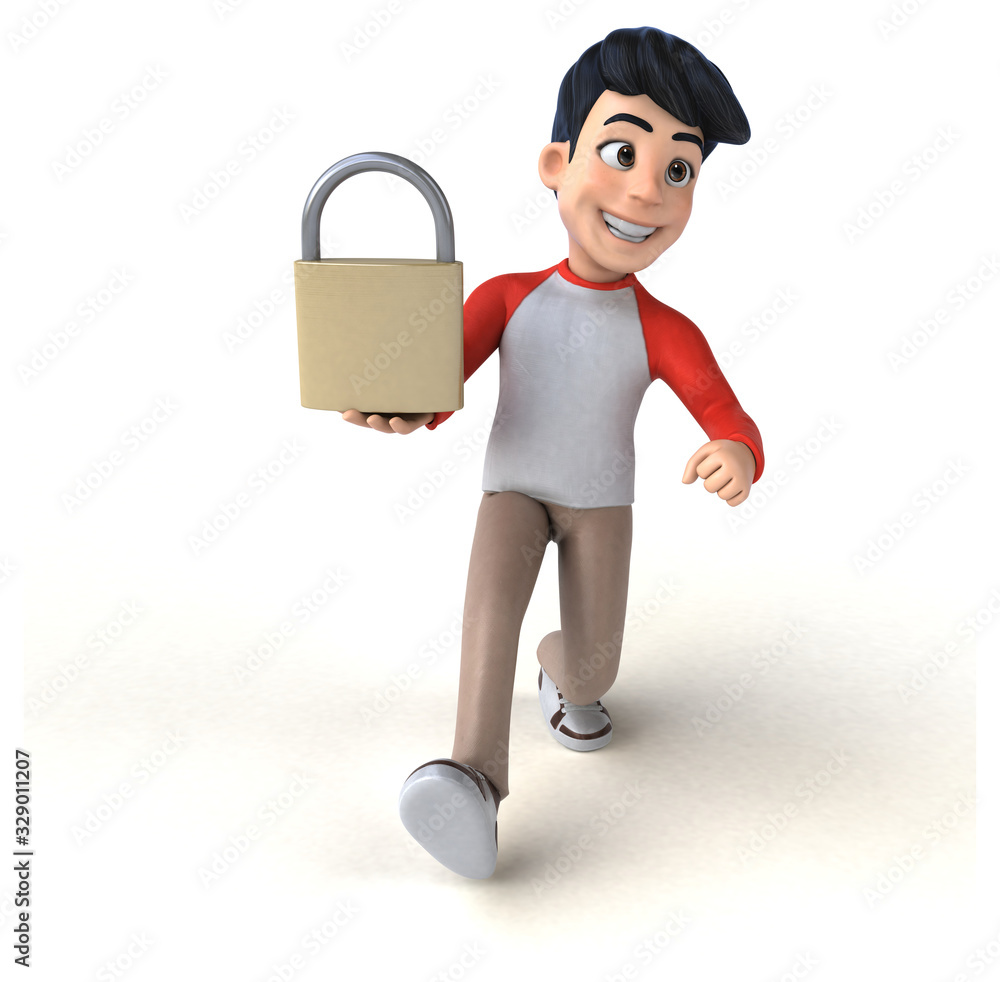 Fun 3D Asian teenager with a manga style Fun 3D Asian teenager with a manga style
