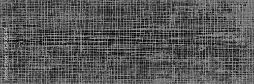 Texture of burlap, canvas. Dark vector background, banner. Old woven fabric.
