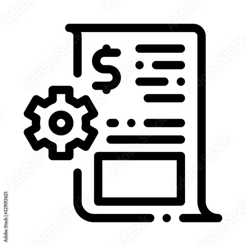 Job Contract Icon Vector. Outline Job Contract Sign. Isolated Contour Symbol Illustration