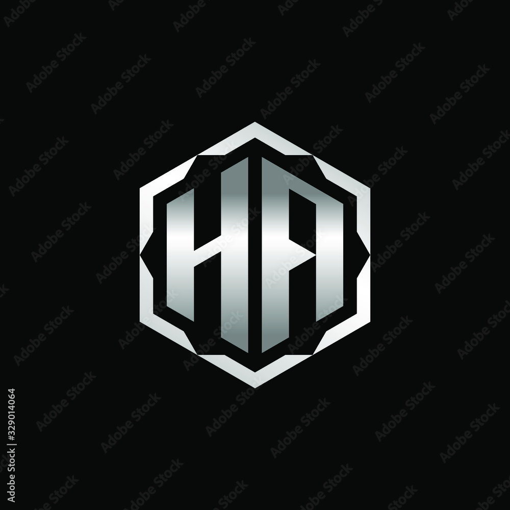 Initial Letters HA Hexagon Logo Design Initial Letters HA Hexagon Logo Design