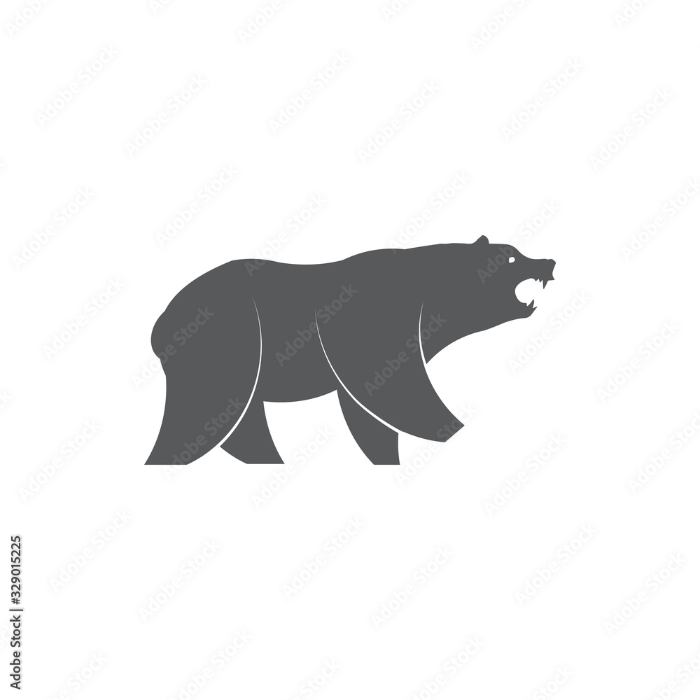 Fototapeta premium Bear icon on white background