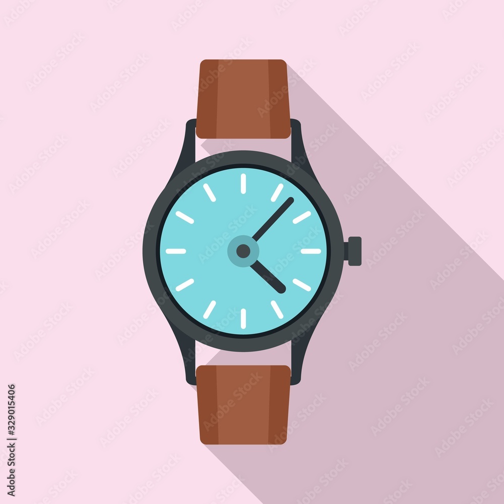 Swiss hand watch icon. Flat illustration of swiss hand watch vector icon for web design Swiss hand watch icon. Flat illustration of swiss hand watch vector icon for web design