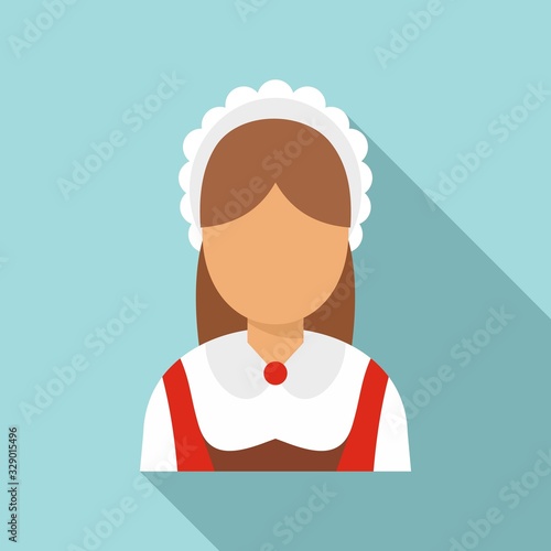 Swiss woman avatar icon. Flat illustration of swiss woman avatar vector icon for web design