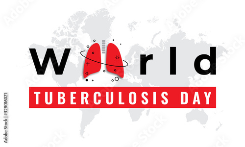 Vector illustration of a lungs for World Tuberculosis Day.