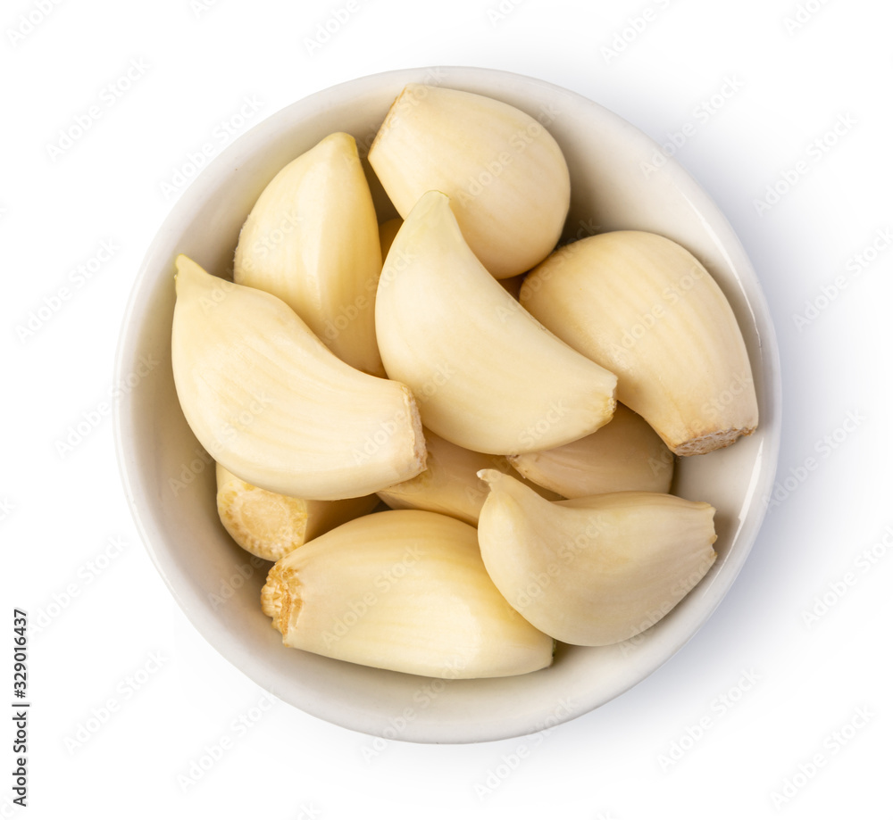 Fresh garlic on white background Fresh garlic on white background