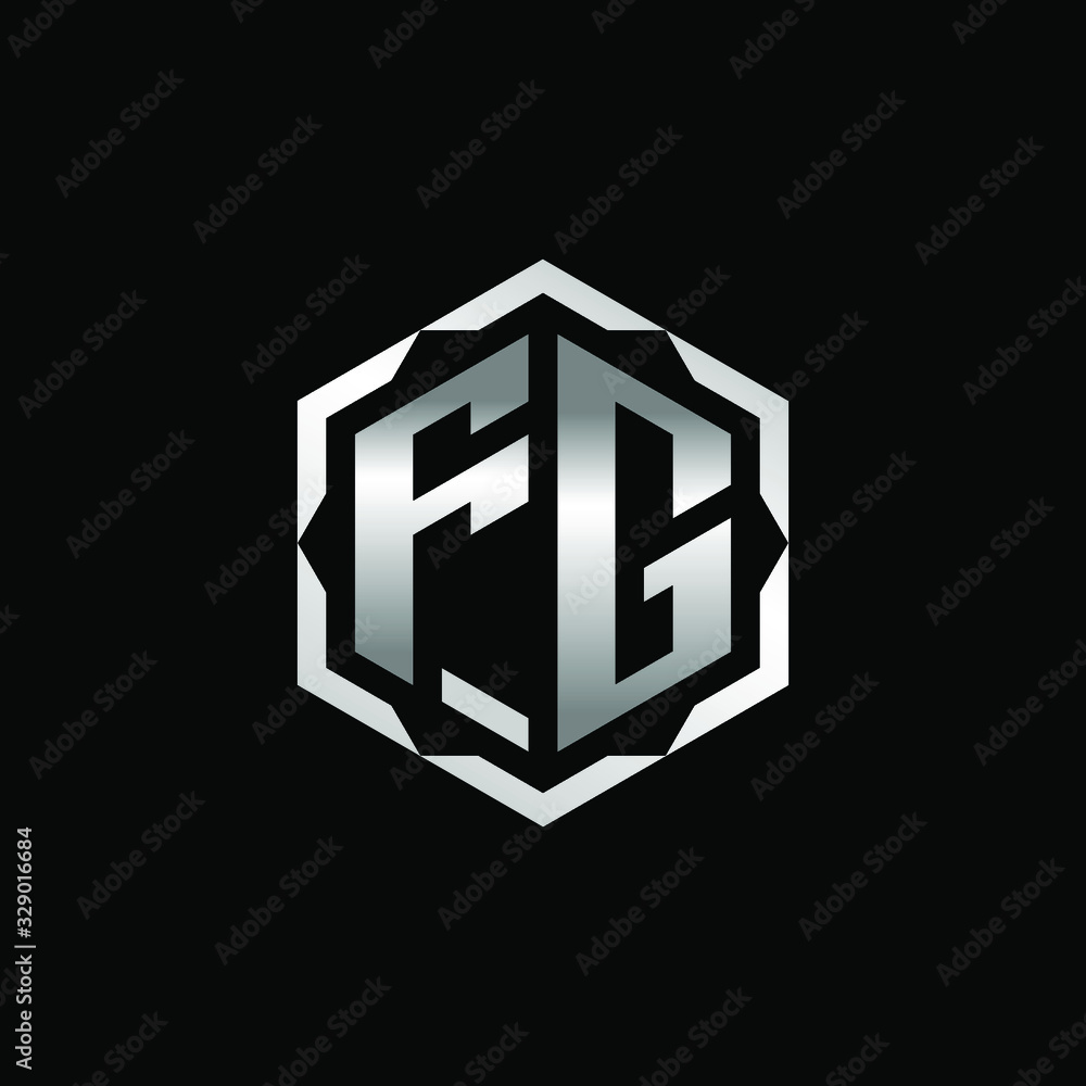 Initial Letters FG Hexagon Logo Design Initial Letters FG Hexagon Logo Design