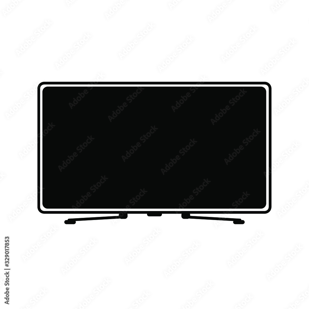 tv icon on white background tv icon on white background