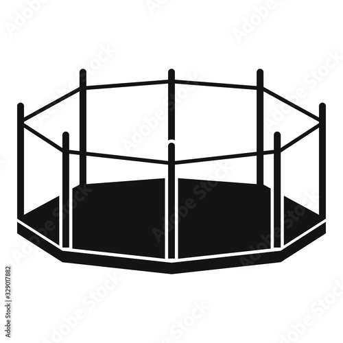 Mma octagon icon. Simple illustration of mma octagon vector icon for web design isolated on white background