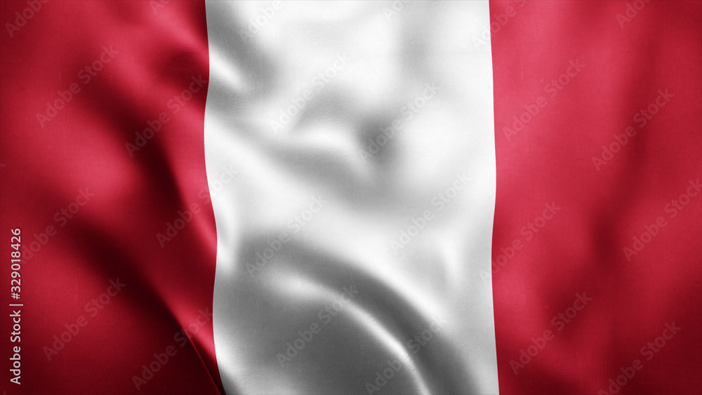 3d Rendered Realistic fabric Shiny Silky waving flag of Peru 8K Illustration Flag Background Peru National Flag 3d Rendered Realistic fabric Shiny Silky waving flag of Peru 8K Illustration Flag Background Peru National Flag