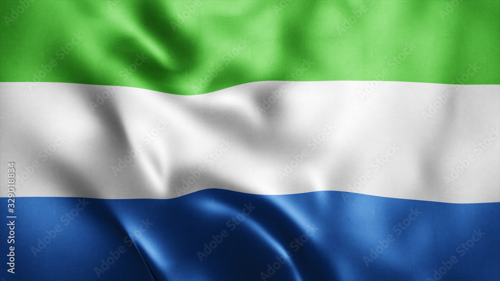 3d Rendered Realistic fabric Shiny Silky waving flag of Sierra Leone 8K Illustration Flag Background Sierra Leone National Flag 3d Rendered Realistic fabric Shiny Silky waving flag of Sierra Leone 8K Illustration Flag Background Sierra Leone National Flag