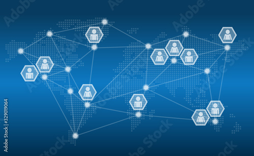 virtual technology background with global connection and networking