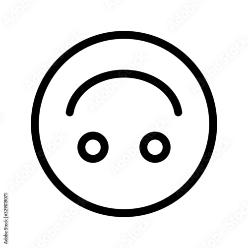fake smile expression icon with outline style. Suitable for website design, logo, app and ui.