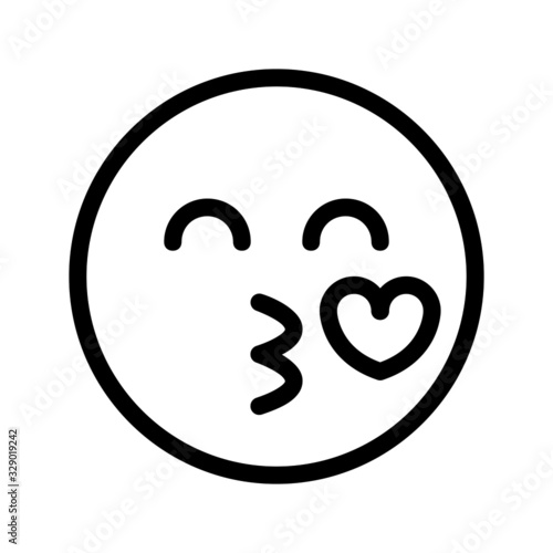 affection expression icon with outline style. Suitable for website design, logo, app and ui.