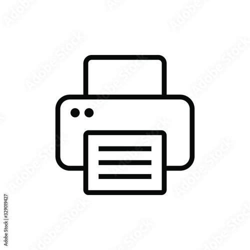 Print icon isolated on white background