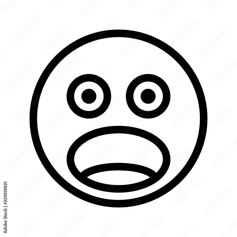 amazement expression icon with outline style. Suitable for website design, logo, app and ui. amazement expression icon with outline style. Suitable for website design, logo, app and ui.