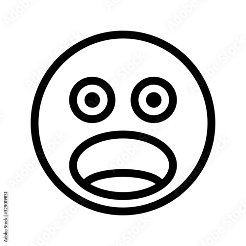 amazement expression icon with outline style. Suitable for website design, logo, app and ui.