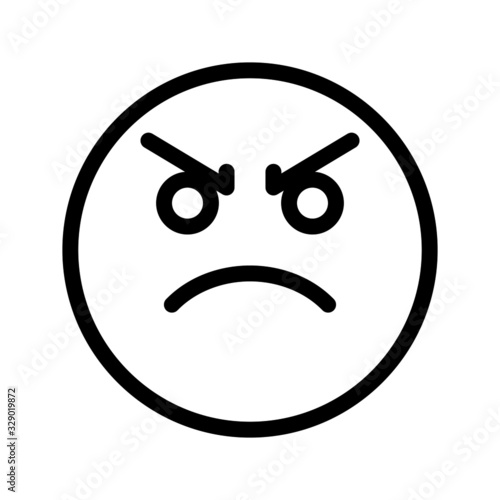 angry icon icon with a outline style. Suitable for website design, logos, applications and UI.
