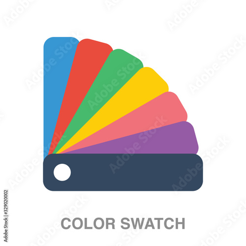 color swatch flat icon on white transparent background. You can be used black ant icon for several purposes.	